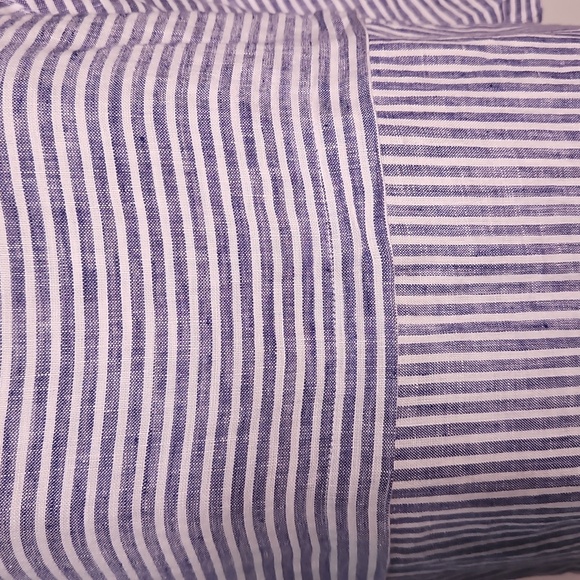 Isaac Mizrahi Three-Quarter Sleeve Striped Linen Dress - Picture 3 of 10